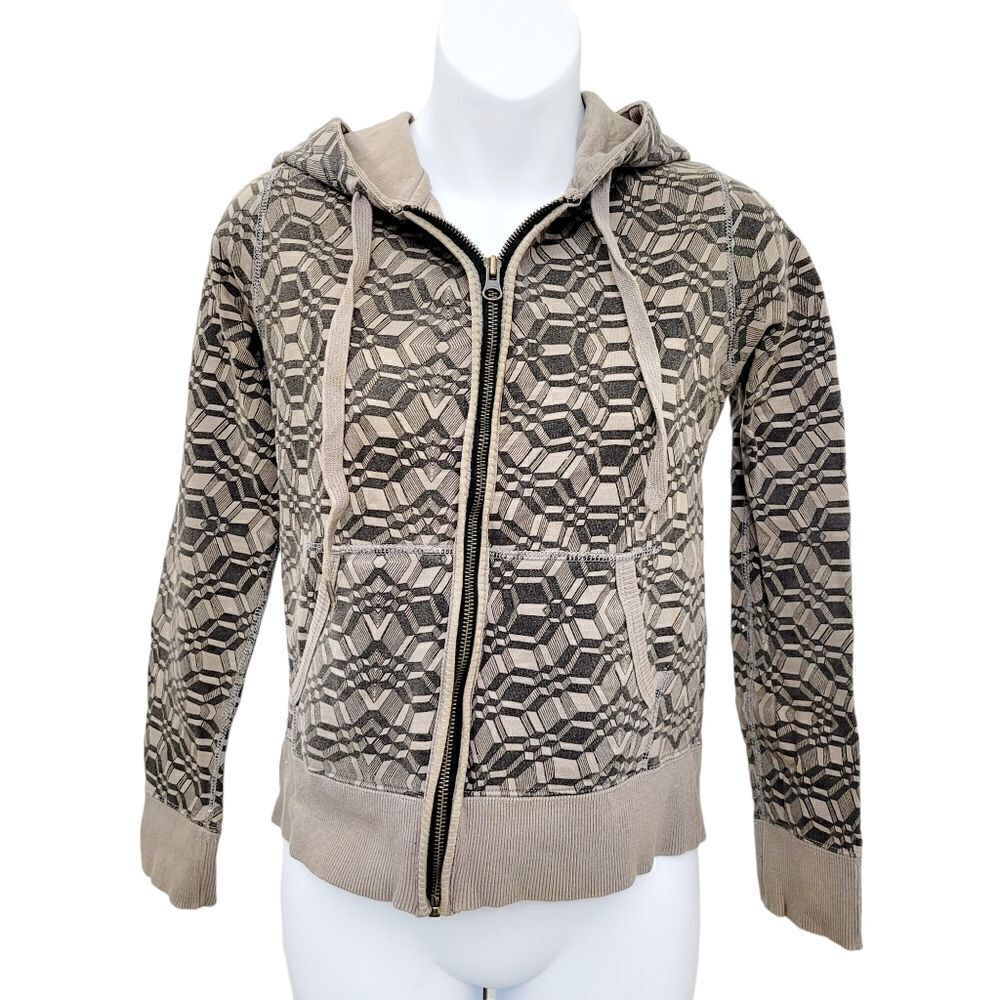 Y2K Elwood Grey Funny Pattern Hoodie Jacket Size: XS